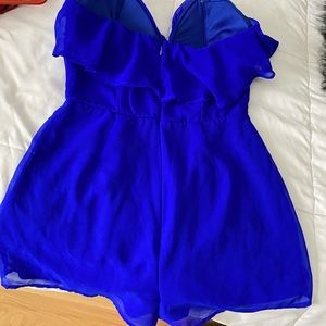Charlotte Russe strapless royal blue romper